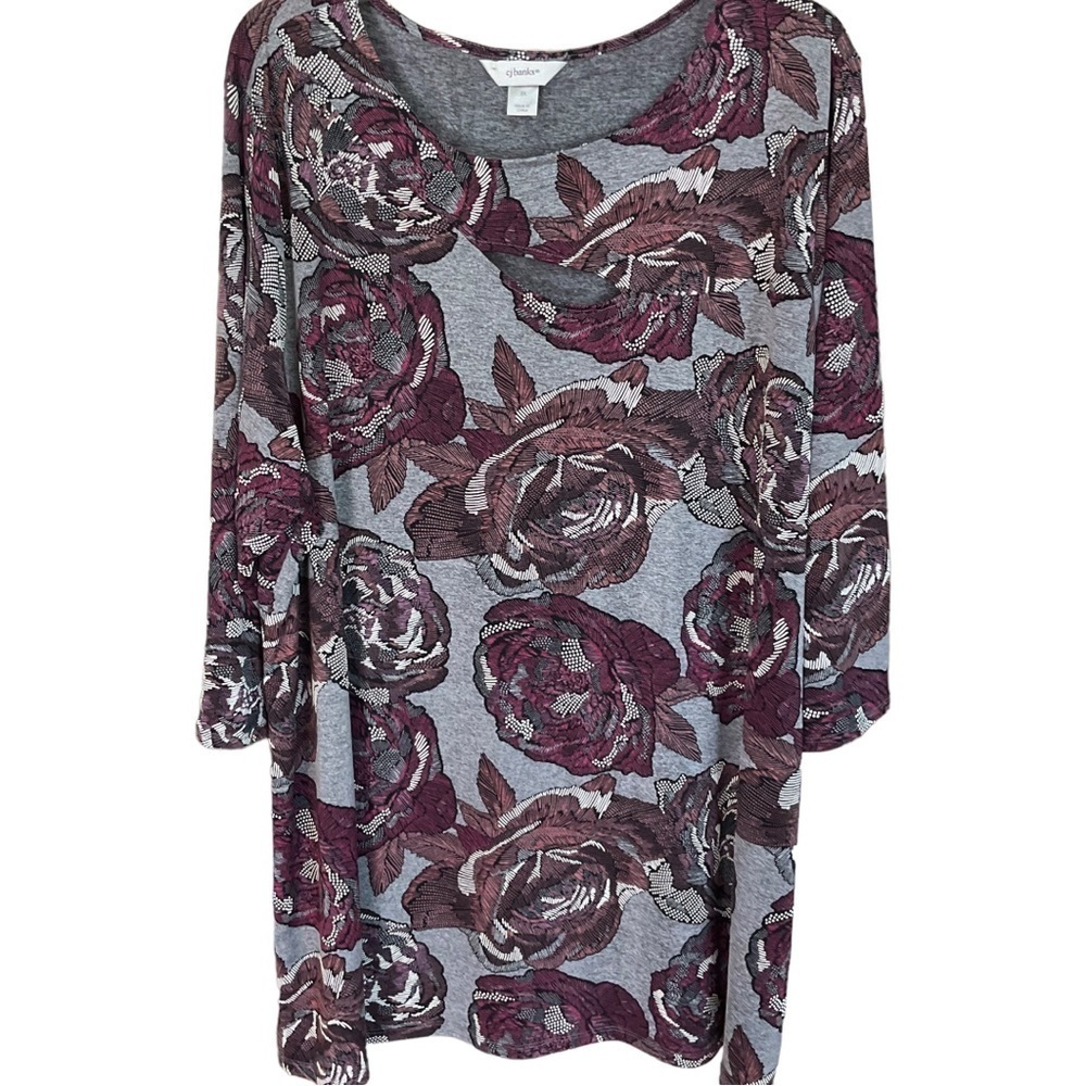CJ BANKS 3X TUNIC BLOUSE LIKE NEW
